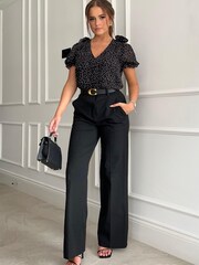 Girl In Mind Black Kimmi Corsage Top - Image 3 of 4