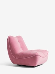 Soft Velvet Candy Pink Lucca Swivel Accent Chair - Image 3 of 8