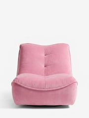 Soft Velvet Candy Pink Lucca Swivel Accent Chair - Image 4 of 8