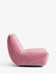 Soft Velvet Candy Pink Lucca Swivel Accent Chair - Image 6 of 8