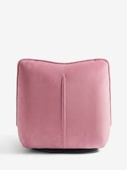 Soft Velvet Candy Pink Lucca Swivel Accent Chair - Image 7 of 8
