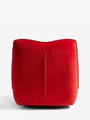 Soft Velvet Red Lucca Swivel Accent Chair - Image 7 of 8