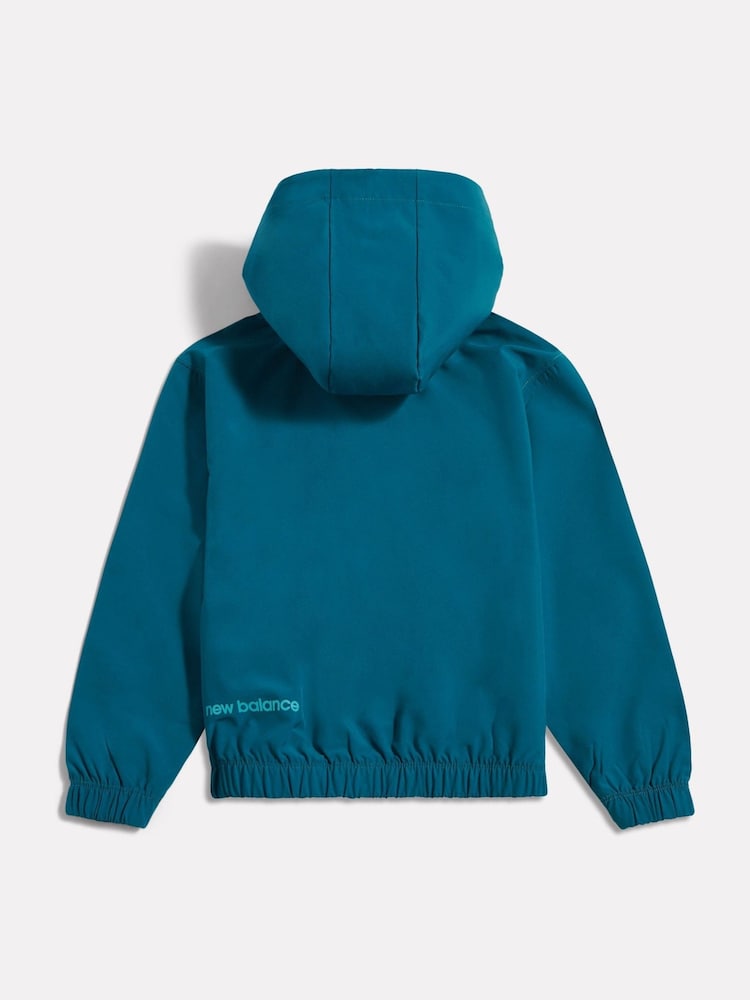 New Balance Blue Essential Full Zip Hoodie - Image 2 of 3 New Balance Blue Essential Full Zip Hoodie - Image 2 of 3