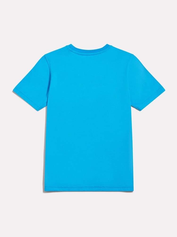 New Balance Blue Stacked Logo T-Shirt - Image 2 of 3 New Balance Blue Stacked Logo T-Shirt - Image 2 of 3