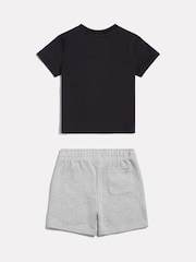 New Balance Black Sticker Graphic T-Shirt & French Terry Shorts Set - Image 2 of 3