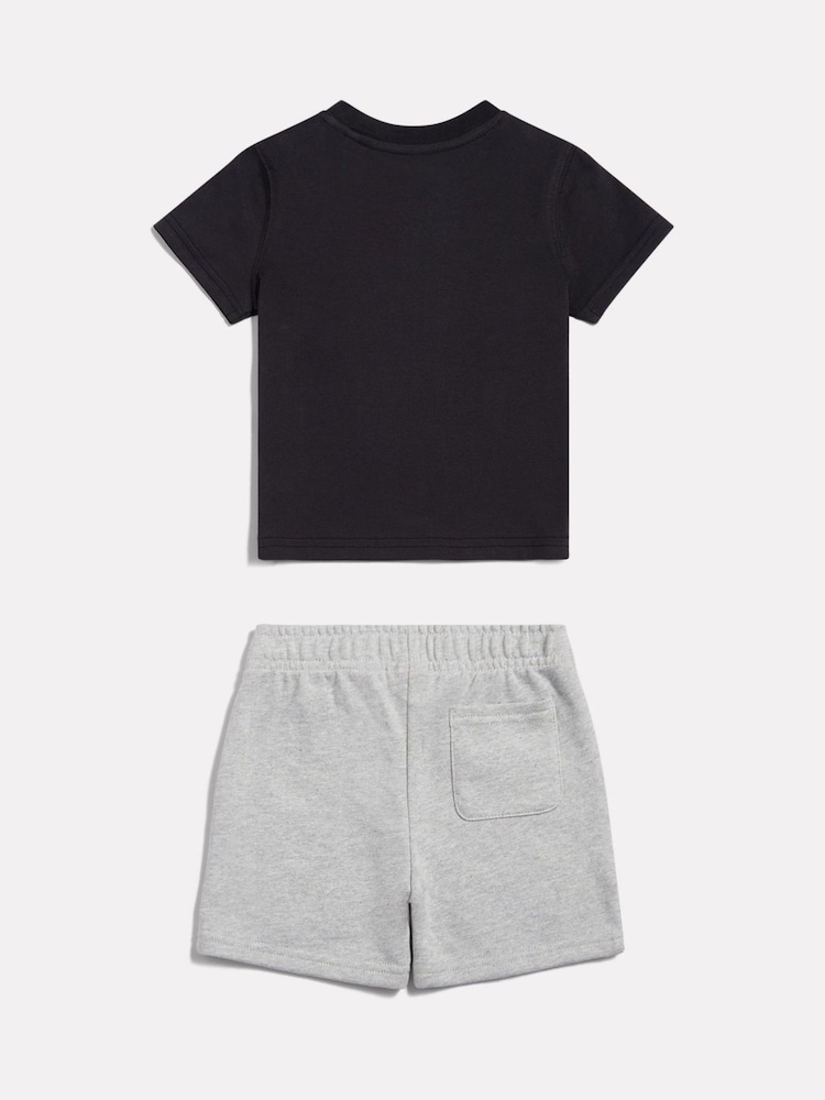 New Balance Black Sticker Graphic T-Shirt & French Terry Shorts Set - Image 2 of 3 New Balance Black Sticker Graphic T-Shirt & French Terry Shorts Set - Image 2 of 3