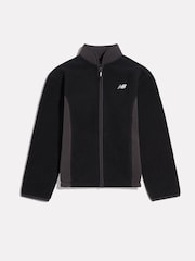 New Balance Black Borg Full Zip Funnel Jacket - Image 1 of 3