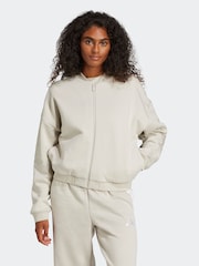 adidas Cream Essentials Contemporary Logo Bomber Jacket - Image 1 of 7