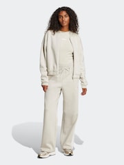 adidas Cream Essentials Contemporary Logo Bomber Jacket - Image 3 of 7