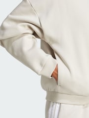 adidas Cream Essentials Contemporary Logo Bomber Jacket - Image 6 of 7