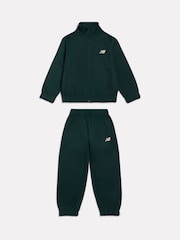 New Balance Green Full Zip Funnel Jackets & Joggers Set - Image 6 of 10