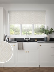 Chalk White Saville Made to Measure Blackout Roller Blind - Image 1 of 6