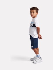 New Balance White Athletics Graphic T-Shirt & Shorts Set - Image 2 of 8