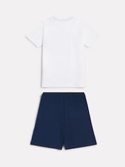 New Balance White Athletics Graphic T-Shirt & Shorts Set - Image 7 of 8