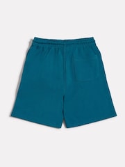 Bleu - New Balance French terry Small Logo Shorts - Image 2 de 3