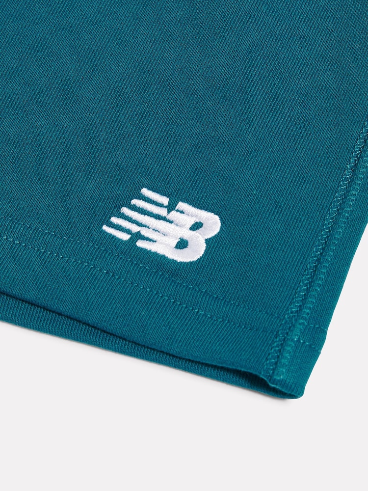 Bleu - New Balance French terry Small Logo Shorts - Image 3 de 3