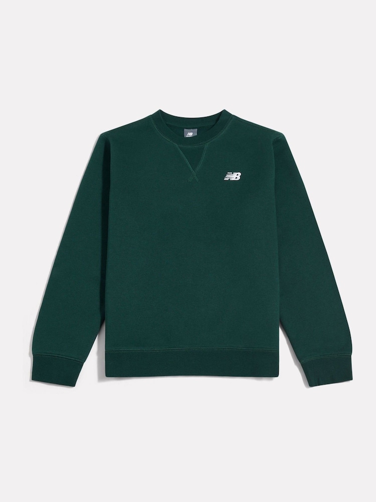 New Balance Green Small Logo Crew Sweatshirt - Image 1 of 3