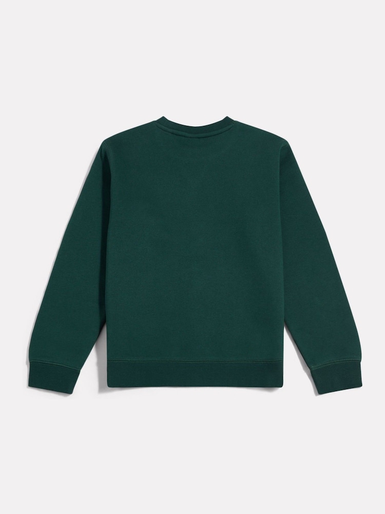 New Balance Green Small Logo Crew Sweatshirt - Image 2 of 3