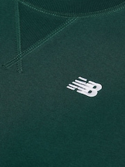 New Balance Green Small Logo Crew Sweatshirt - Image 3 of 3