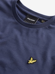 Lyle & Scott Dark Navy Cotton Long Sleeve T-Shirt - Image 5 of 6