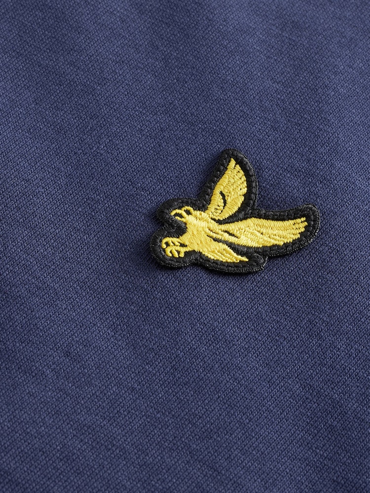 Lyle & Scott Dark Navy Cotton Long Sleeve T-Shirt - Image 6 of 6