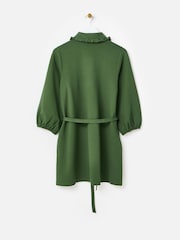 Oliver Bonas Green Frill Collar Mini Shirt Dress - Image 4 of 8