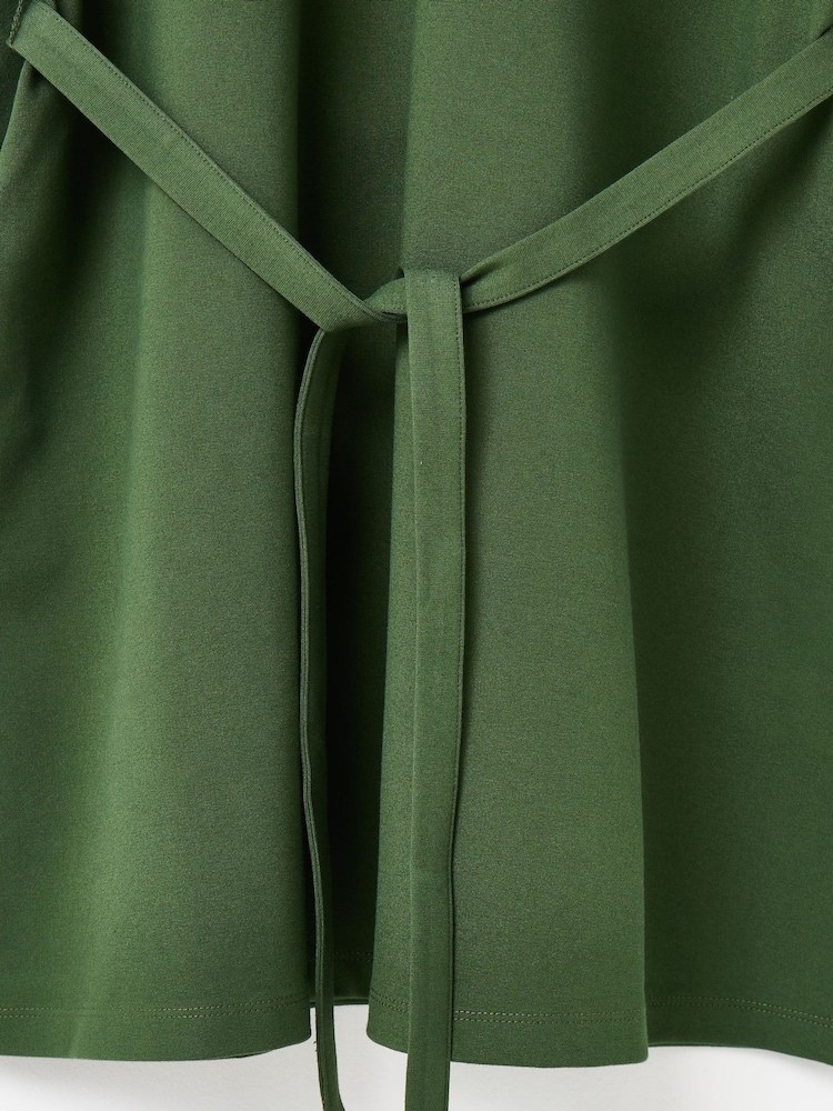 Oliver Bonas Green Frill Collar Mini Shirt Dress - Image 8 of 8