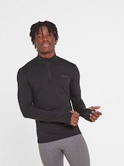 Tog 24 Black Snowdon Thermal Quarter Zip Saga T-Shirt - Image 1 of 3