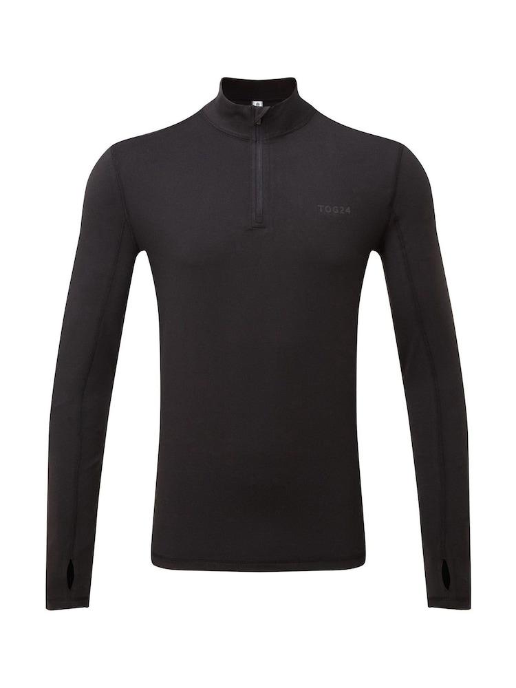 Tog 24 Black Snowdon Thermal Quarter Zip Saga T-Shirt - Image 3 of 3