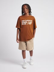 New Balance Brown Athletics Premium Logo T-Shirt - Image 5 of 9