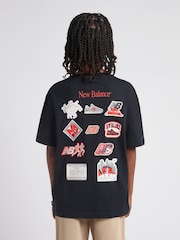 Svart - New Balance Sticker Pack Grafisk T-shirt - Bild 3 av 10