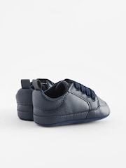 Navy Blue Lace-Up Baby Trainers (0-24mths) - Image 3 of 4