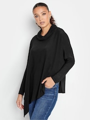 Long Tall Sally Black Hanky Hem Top - Image 1 of 4