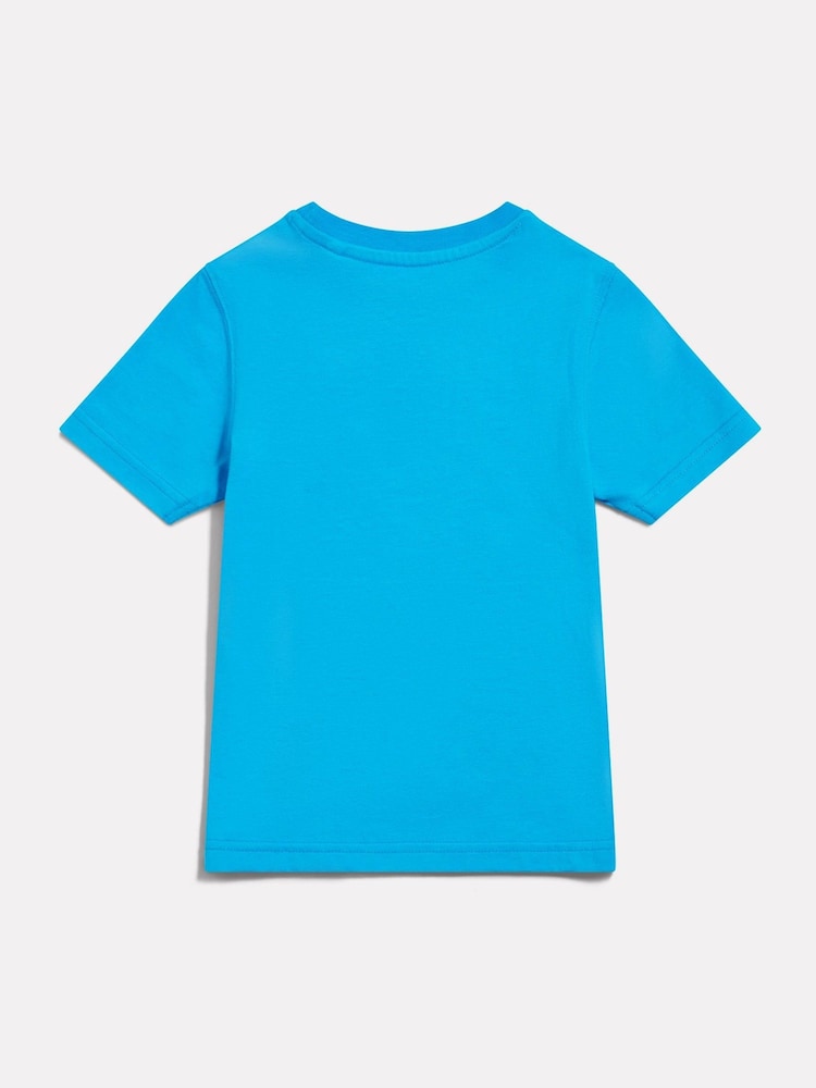 New Balance Blue Jersey Stacked Logo T-Shirt - Image 2 of 3 New Balance Blue Jersey Stacked Logo T-Shirt - Image 2 of 3