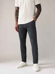Grey Charcoal Skinny Fit Stretch Chino Trousers - Image 1 of 9