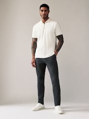 Grey Charcoal Skinny Fit Stretch Chino Trousers - Image 2 of 9