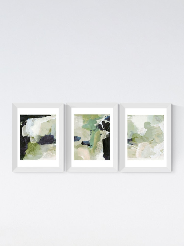 East End Prints Set of 3 Green Wall Prints Set by Dan Hobday - Image 2 of 2