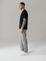Grey Straight Fit 100% Cotton Authentic Jeans - Image 4 of 10