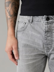 Grey Straight Fit 100% Cotton Authentic Jeans - Image 5 of 10