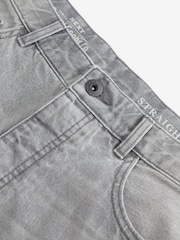 Grey Straight Fit 100% Cotton Authentic Jeans - Image 7 of 10