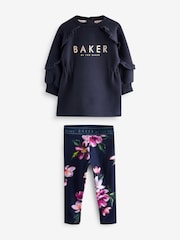 Baker by Ted Baker Floral Legging and Longline Sweater Set - Image 8 of 11
