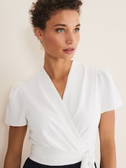 Phase Eight Blue/White Wide Leg Eloise Jumpsuit - Image 5 of 7