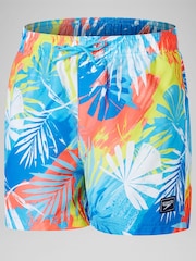 Speedo Blue Boys Digi Printed 13 Swim Shorts - Image 1 of 4