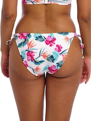 Freya Palm Paradise Tie Side White Bikini Bottoms - Image 2 of 4