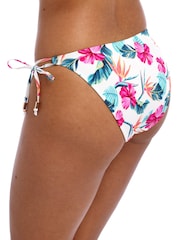 Freya Palm Paradise Tie Side White Bikini Bottoms - Image 3 of 4