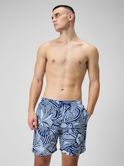Speedo Blue Mens Printed 18" Swim Shorts - Image 1 of 5