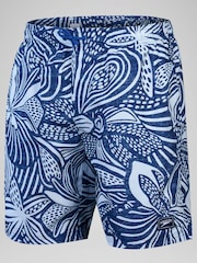 Speedo Blue Mens Printed 18" Swim Shorts - Image 4 of 5