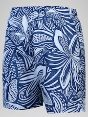 Speedo Blue Mens Printed 18" Swim Shorts - Image 5 of 5