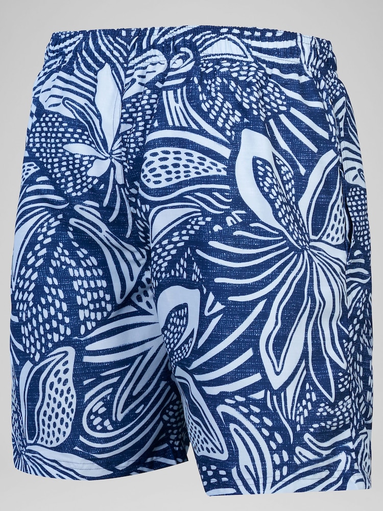 Speedo Blue Mens Printed 18" Swim Shorts - Image 5 of 5