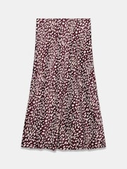 Mint Velvet Animal Print Satin Maxi Slip Skirt - Image 6 of 7
